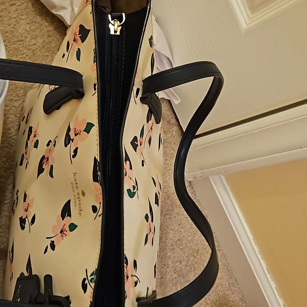 Kate Spade Floral Tote Bag - Cream and Black - Picture 7 of 16